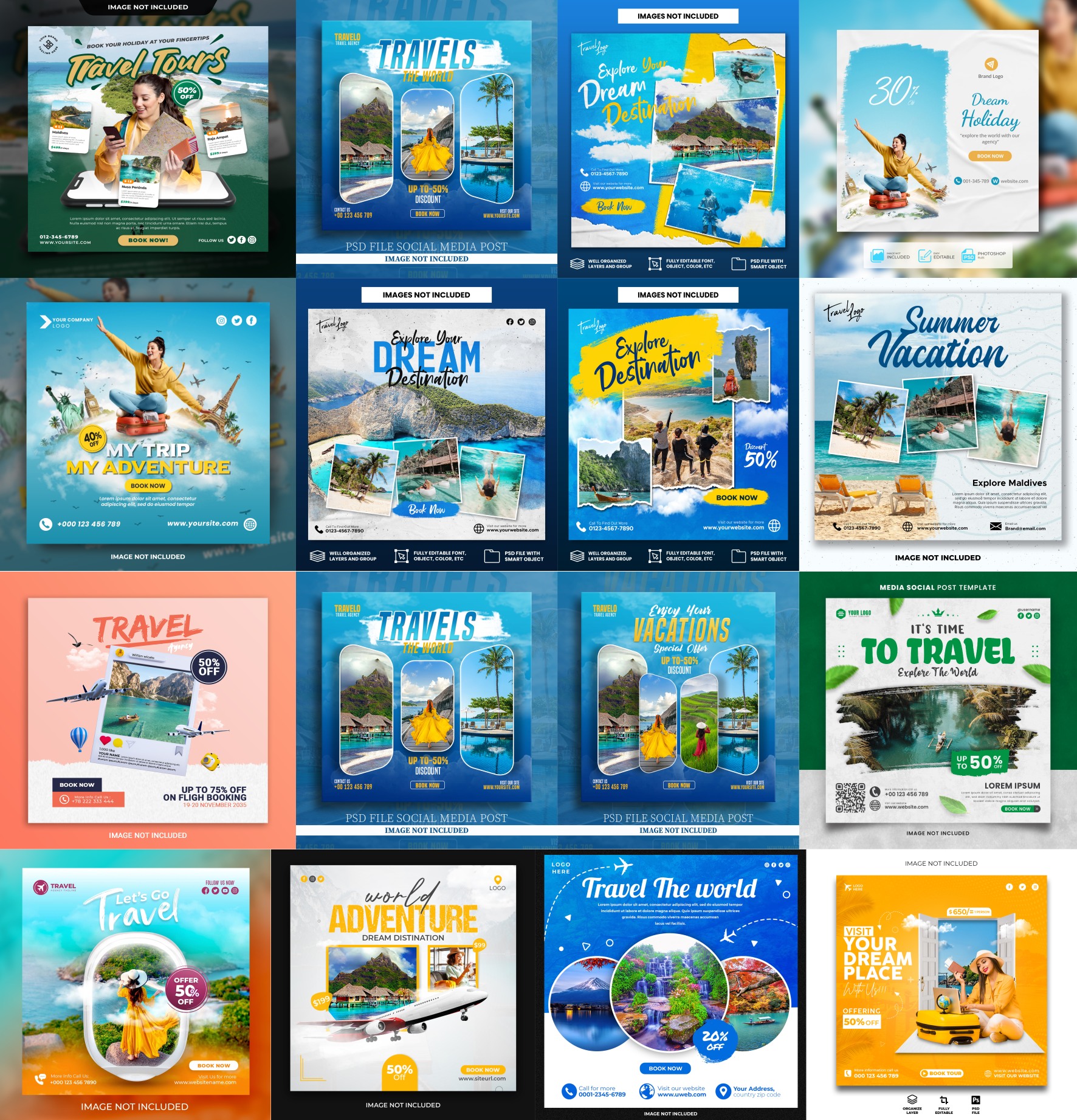 Post social Travel Pack- piklabxu pack